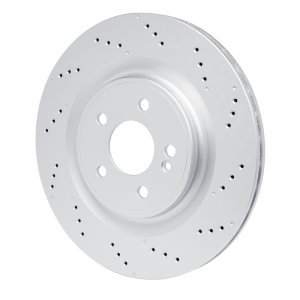 Mercedes-Benz CLA35 AMG Brake Rotor (1) - Rear - R1 Concepts - Drilled Carbon Alloy GeoMET - `20-`25